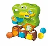 Clementoni 17687 Baby Logikspiel Lustiger Baum, farbenfrohe Kugelbahn mit DREI Kugeln, Lernspielzeug zur Entwicklung der Logik, für Kleinkinder ab 12 Monaten, Multicolour