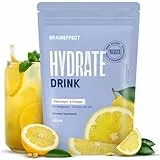 BRAINEFFECT Hydrate - Lösliche Elektrolyte Hydratationsmix ohne Zucker (mit Stevia) - isotonisches Getränkepulver zur Hydration nach dem Sport oder als Anti Kater Mittel bei Hangover