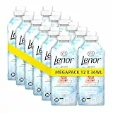LENOR Flüssigwaschmittel Universal Vollwaschmittel 12er Pack (36 Waschladungen pro Flasche), Aprilfrisch, Langanhaltende Frische, Geruchsentfernung Bei Kaltwäsche