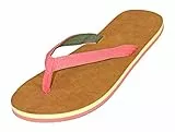 MADSea Damen Zehenstegpantolette Tropical | Flip Flop Zehentrenner Thong Sandale Badelatschen | Pantoletten Sommer Strand Garten, Rosa Beige, 40 EU
