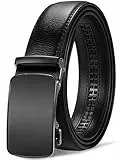 GSG SINCE 1998 Herren Gürtel 35mm ohne Löcher Ledergürtel Automatik Ratsche Gürtel Ideal für Anzug und Geschäftskleidung