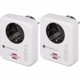 Brennenstuhl 1506980 Überspannungsschutz Adapter Stecker 2er Set Weiß