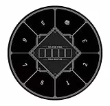 LaiEr Runde Poker Matte, 24/31/47/55 Zoll 6-8 Person Texas Poker Gummimatte, Faltbare Tischplatte, tragbare Poker Tischplatte, geeignet für Poker Spiele, Blackjack, Casino Layout, mit Tragetasche