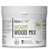 ReaVET Wurm-Kraut Pulver 20g Katze, Sekundierend bei Wurmkur nach Wurmbefall für alle Katzen, kein Anthelminthikum, natürliche Rezeptur mit Saponinen & Bitterstoffen
