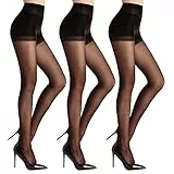 WAJIAFAR 3 Paar Strumpfhosen Für Damen，Bauchweg Strumpfhosen Damen Fleece， Mit Tummy Control Hohe Taille Butt Lift Und Verstärkten Zehen Für Frauen