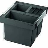 BLANCO FLEXON II low XL 60/3 | Abfall Müllsystem | für 60 cm breite Unterschränke | System zum Einbau in Schubladen | 1x 30 Liter und 2x 8 Liter Eimer | 1xEimerdeckel 8l | Minimale Einbauhöhe: 324 mm