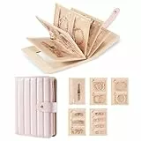 Lolalet Reise Schmuck Organizer mit transparente Schmuck Tasche für Ohrringe Armband Halskette Ring, kompakte Aufbewahrungsbox Schmuckrolle mit Spiegel- Rosa