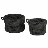 BUTLERS 2er-Set Aufbewahrungskorb aus Textil -STORE IT- Faltbarer Regalkorb | Organizer für Badezimmer und Schrank