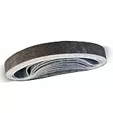 Schleifbänder 520x20mm, 20 Stück Aluminiumoxid Schleifband Set für Bandschleifer Schleifmaschine, Zum Schleifen, Polieren, Feilen, Schärfen und Entrosten(120#)