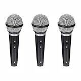 tintoke 3 STK Mikrofon Prop,Fake Mikrofon Requisite,Mikrofon Attrappe,Realistische Fake-Mikrofon-Requisite,Prop Kunststoff Mikrofon,Mikrofon Realistisches Prop,Für Karaoke-Bühne,Auftritt usw.Schwarz
