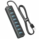 iDsonix USB Hub 3.0, 7 Ports USB Hub [0.5m] USB Verteiler Multiport Adapter USB Splitter 5Gbps Data for PC, Laptop, Flash Drives, Mobile HDD, and More