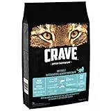 Crave Adult Trockenfutter mit Lachs & Weißfisch, 7kg (1 Beutel) – Premium Katzenfutter trocken mit hohem Proteingehalt und ohne Getreide – Hergestellt mit 100 Prozent natürlichem Fisch