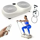 Mobiclinic®, Vibrationsplatte, 99 Intensitätsstufen, 9 Trainingsprogramme, Gummibänder und Fernbedienung, 200W, Muskelaufbau und Ganzkörpertraining, Ideal für zu Hause, bis zu 150 kg, Karol