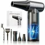 FLOWood Elektrische Staubgebläse Druckluftspray, 3-Gang 200000 U/min mit 10000mAh Akku air duster, Aluminiumgehäuse und USB Schnellladung, druckluft für PC Reinigungsset, Tastatur, Auto, Outdoor