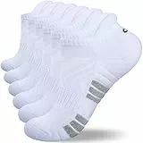 anqier 6 Paar Sneaker Socken Herren Damen Atmungsaktive Sportsocken Baumwolle Laufsocken Kurz Gepolstert mit Frotteesohle Schwarz Weiß Grau