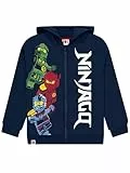 LEGO Ninjago Kapuzenpullover | Ninjago Kleidung für Jungen | Ninja Kinder Hoodie | Blau | 128