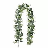 Olrla 180cm Künstliche Girlanden Eukalyptus Pflanze Hängepflanze für Hochzeitsstrauß, Blume, Heimdekoration