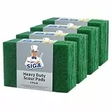 MR.SIGA Hochleistungs-Scheuerschwamm Haushaltsschrubber Reinigungstücher Topfkratzer für Küche, Spüle, Schale, 24er-Pack, 10 x 15 cm(3,9 x 5,9 Zoll), Grün