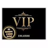 HIDEBLOOM - VIP Einladungskarten - 12 Stück I DIN A6 (10,5 cm x 14,8 cm) -Geburtstagseinladungen Mädchen - Einladung Kindergeburtstag Junge - Edle VIP Einladungskarte