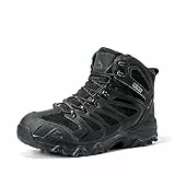 NORTIV 8 Herren-Wanderstiefel, wasserdichte Outdoor-Trekkingstiefel,Size 41W,Alles Schwarz,160448_M-W
