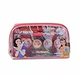 Lip Smacker Disney Princess Essential Make-up Tasche, Schminkset für Mädchen mit Lipgloss und Leuchtenden Lidschatten, Inklusive Beautyzubehör für Haare und Make-up