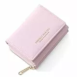 ANYWN Geldbörse Damen klein, Geldbeutel Damen klein, kleines Portemonnaie Damen, Geldtasche klein Damen mit Große Kapazität, Elegante und Süße Damen Geldbeutel mit Großes Münzfach Rosa