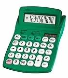 Lexibook - FRUITIES® Tischrechner mit neigbarem Display, 10-stellig, Grund- und erweiterte Funktionen, Große Tasten, Solar- und Batteriebetrieb, Grün, C210B