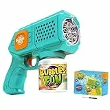 Panamalar Elektronische Seifenblasenpistole, Bubble Gun Kinder mit Seifenblasenlösung, Bubble Machine Toys 5000+ Blasen Outdoor Geschenk für Geburtstag/Party/Hochzeit, Bubble Gun 3-10Jahr