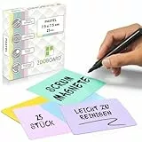 2DOBOARD Beschreibbare Magnete - 7,5 x 7,5 cm Pastell - 25 Stück - Kanban Magnete, Scrum Magnetische Karten oder Magnetstreifen beschreibbar für Whiteboard und Kühlschrank (Pastell Mix)