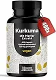Kurkuma Kapseln Hochdosiert - 400 Kapseln (13 Monate) mit 700mg mit Curcumin & Piperin - vegan und mit Liebe aus Deutschland - Curcuma Kapseln - Laborgeprüft - Verpackung kann variieren