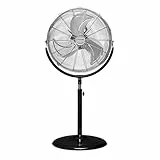 TROTEC Standventilator TVM 18 S – groß, 100w, Neigungswinkel 110°, 3 Stufen, Ø 45 cm, Metall