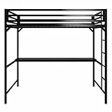 DHP Furniture Miles Metall-Hochbett mit Schreibtisch, Doppelbett, 97 x 144 x 183cm (L x W x H)