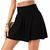 Marvmys Damen Shorts Sommer mit Elastischem Bund High Waist Bequeme Kurze Hose Damen Freizeithose für Zuhause Sport und Reisen