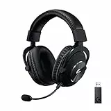 Logitech G PRO X LIGHTSPEED Kabelloses Gaming-Headset mit Blue VO!CE Mikrofonfiltertechnologie, PRO G 50mm Lautsprechern, DTS Headphone: X 2.0, 20+ Stunden Akkulaufzeit, PC, PS5, PS4, Switch - Schwarz