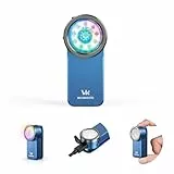 Wurkkos HD03 Mini LED Taschenlampe mit Flutlicht, Fokussiertes Licht und RGB,680 Lumen Superhelle Kleine Clip Lampe, Typ-C Aufladbar Taschenlampe, IPX6 Blinklicht für den Alltag Camping Notfall -Blue