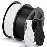 ANYCUBIC PLA Filament 1,75mm, Refill PLA und Spool Kit, 3D Drucker Filament PLA, Vakuumverpackung, Intelligente Identifikation, 2KG Schwarz Weiß