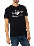 Gant Herren Reg Archive Shield T-Shirt T Shirt, Schwarz, XL EU