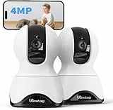 VIM TAG 2,5K Überwachungskamera Innen,5G WLAN Innenkamera, 360° Kamera Überwachung Indoor,AI-Bewegungserkennung,Auto Tracking,2-Wege-Audio,25M Nachtsicht,mit Babys/Haustiere/Se-nioren,SD &Cloud（2pcs）