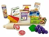tanner DER KLEINE KAUFMANN TANNER Deco - Großes Sortiment mit Holzteilen (Kaufladenzubehör, mit Tablett, Holzspielzeug) 0932.3