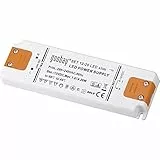 goobay LED Trafo 12V DC 20W, flach, Kompaktes Netzteil, nicht dimmbar, für LED Streifen, Mini Treiber mit Konstantspannung zum Möbeleinbau - 30002