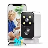 PESAIR 180° 4G LTE Überwachungskamera Aussen Akku mit SIM Karte, Kabellose Überwachungskamera Außen/Innen mit PIR-Bewegungserkennung, Farbige Nachtsicht, Zwei-Wege-Audio, TF/Cloud, 9000mAh Weiß
