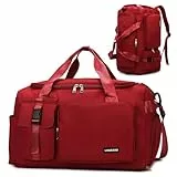 Suweir Sporttasche Damen Herren 42L Reisetasche mit Schuhfach Nassfach Wasserdicht Trainingstasche Travel Duffle Bag mit Rucksack Weekender Schwimmtasche Fitnesstasche für Reisen, Fitness, Sport