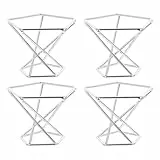 POPETPOP Luftpflanzen Halterung aus Metall mit 4-teiligem Geometrischem Design Einfacher Einsatz und Luftdurchlässiger Ständer für Luftpflanzen im Haus und Büro