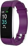LEBEXY Fitness Armband Wasserdicht IP68 | Fitness Tracker Uhr | Smartwatch Schrittzähler Aktivitätstracker | Kalorienzähler Sportuhr eingebautes GPS, S2-Version, Violett