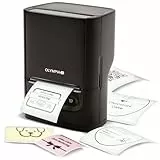Olympia Etikettendrucker PM220 Schwarz | Bluetooth Etikettendrucker Selbstklebend für Zuhause und Unterwegs | Tragbarer Thermotransferdrucker für Wasserfeste Etiketten | Mobiler QR Code Label Printer