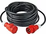 as - Schwabe Starkstrom Verlängerungskabel 10 m H07RN-F 5G4-400V/32A/ca. 22kW - Verlängerungsleitung Baustelle - 5-polige, robuste CEE Verlängerung für Außenbereich - IP44 - Made in Germany, 61027