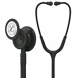 3M Littmann Classic III Stethoskop zur Überwachung, 5803, Black Edition Bruststück, schwarzer Schlauch, 69 cm