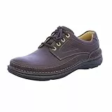 Clarks Nature Three Herren Derby Schnürhalbschuhe, Braun (Mahogany Leather), 44 EU