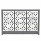 Galano Iris Sideboard mit 3 Türen – Aufbewahrungsschrank für Wohnzimmer, Schlafzimmer oder Küche – Grau