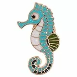 CALLARON Cartoon Brosche Damen - Niedliche Seepferdchen Meerestier Anstecknadel, Dekorative Brosche für Pullover, Schals und Kleidung - Charmantes Accessoire für Alltag und Feiern